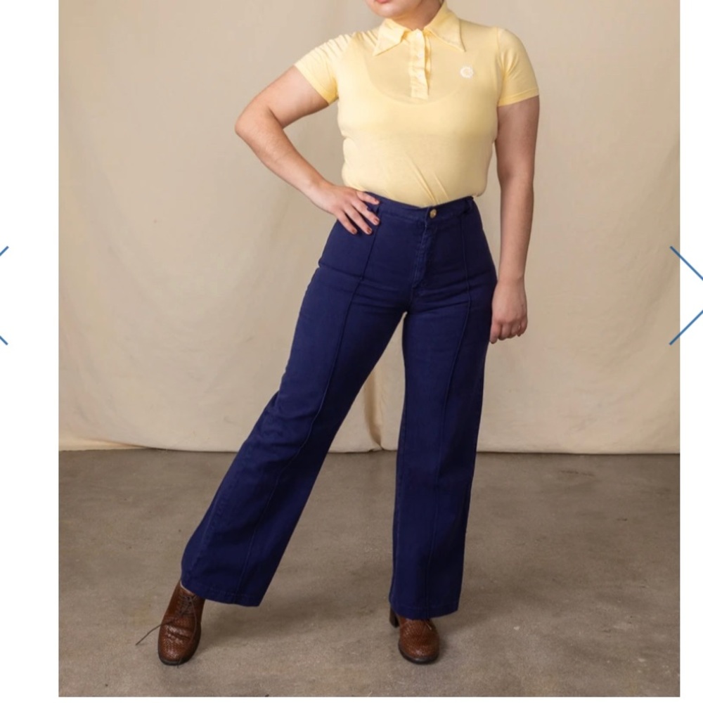 Big Bud Press Western Pants in Navy Blue